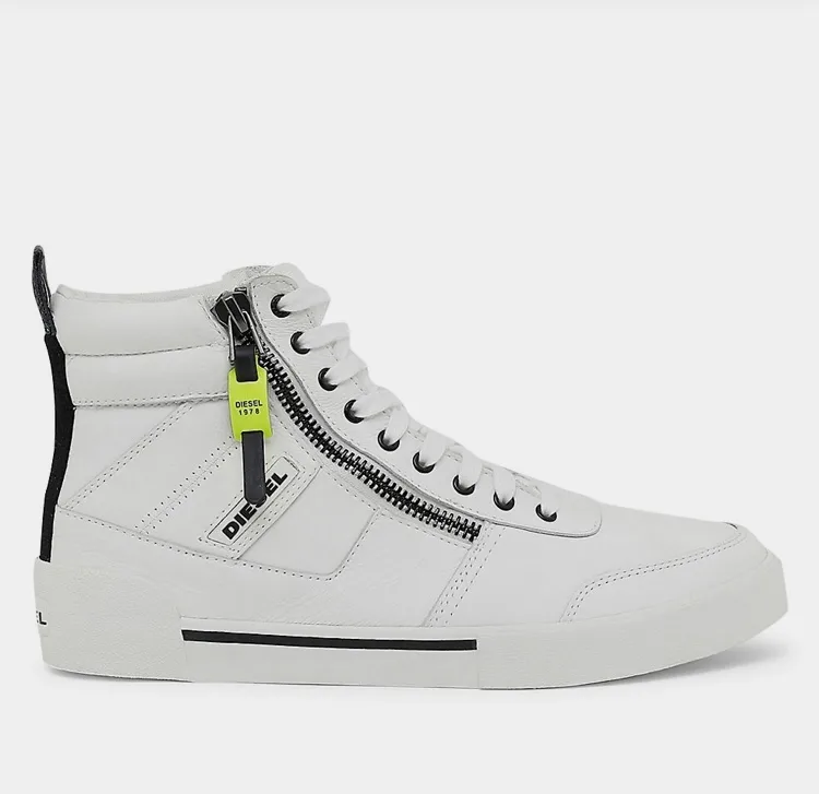 Diesel Men's White High-Top Sneakers thumbnail