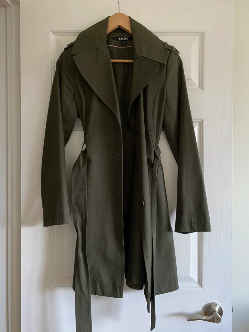 DKNY Green Trench Coat/Jacket - $10 image indicator(2)