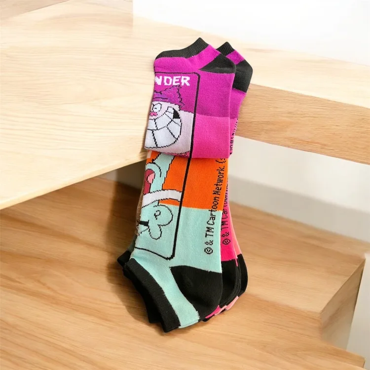NEW Cartoon Network Chowder Characters No-Show Set 5 Socks 5-10 image indicator(4)