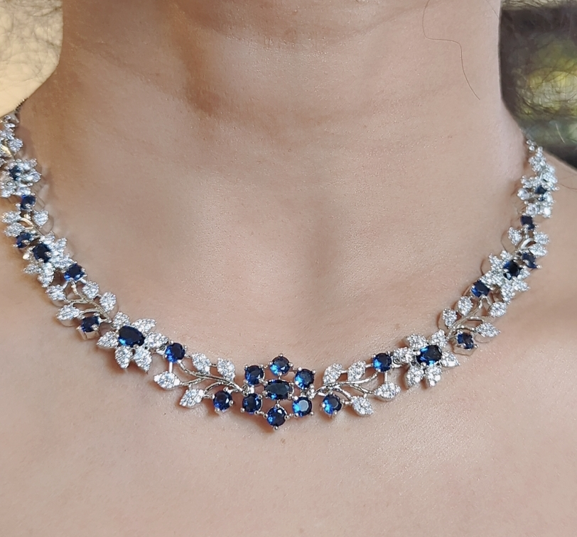 Blue and Silver Necklace