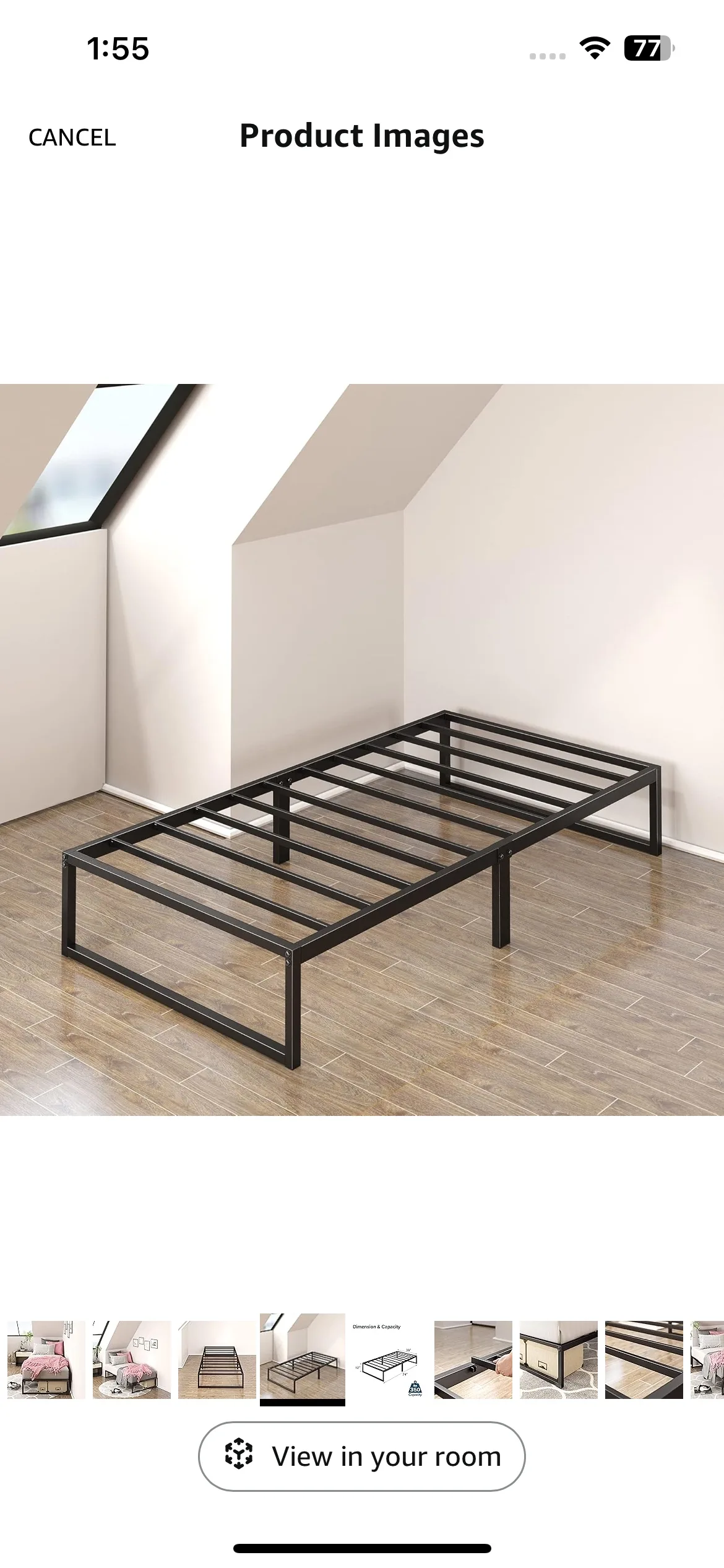Twin Size Metal Bed Frame thumbnail