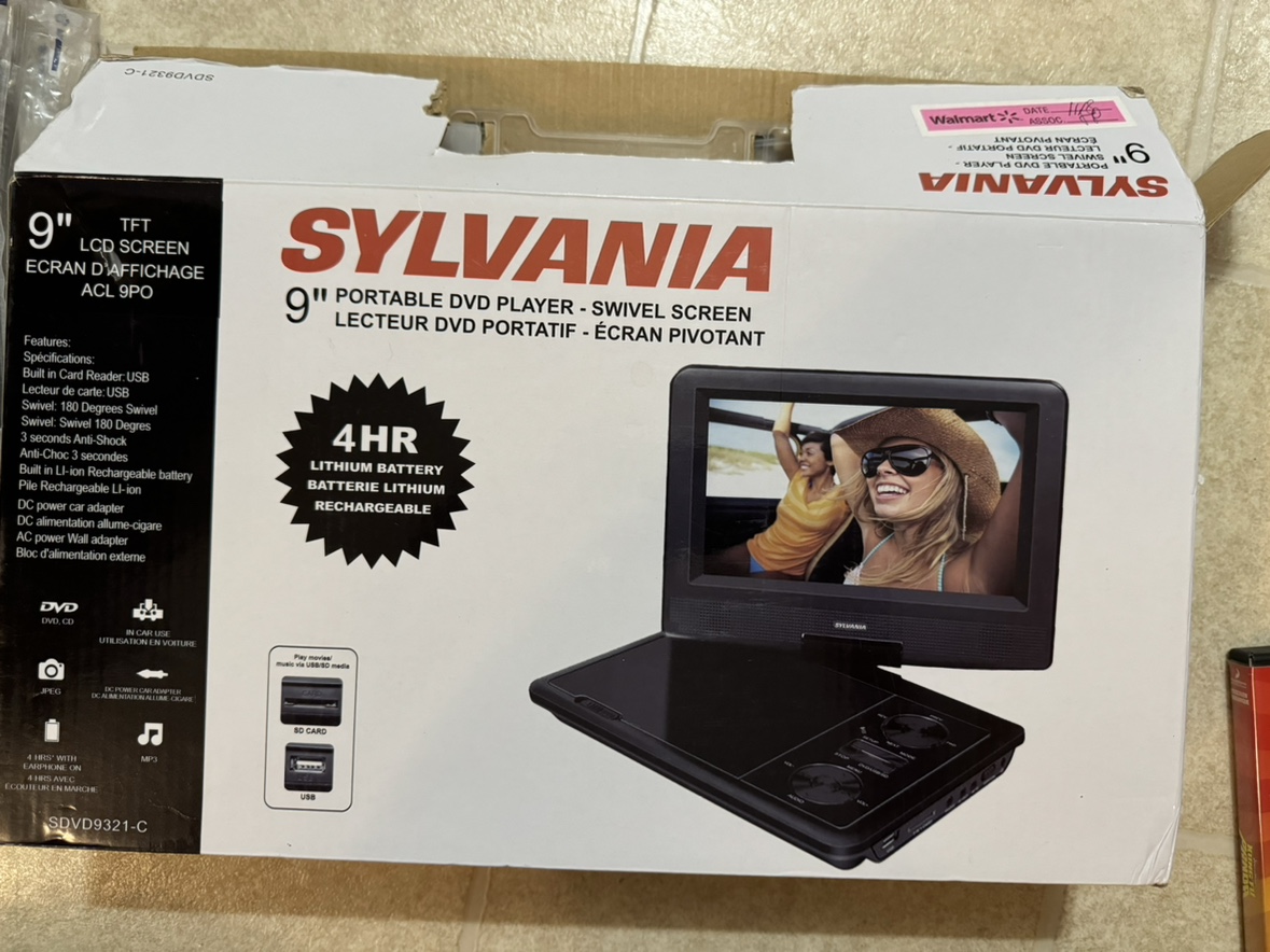 Sylvania 9" Portable DVD Player