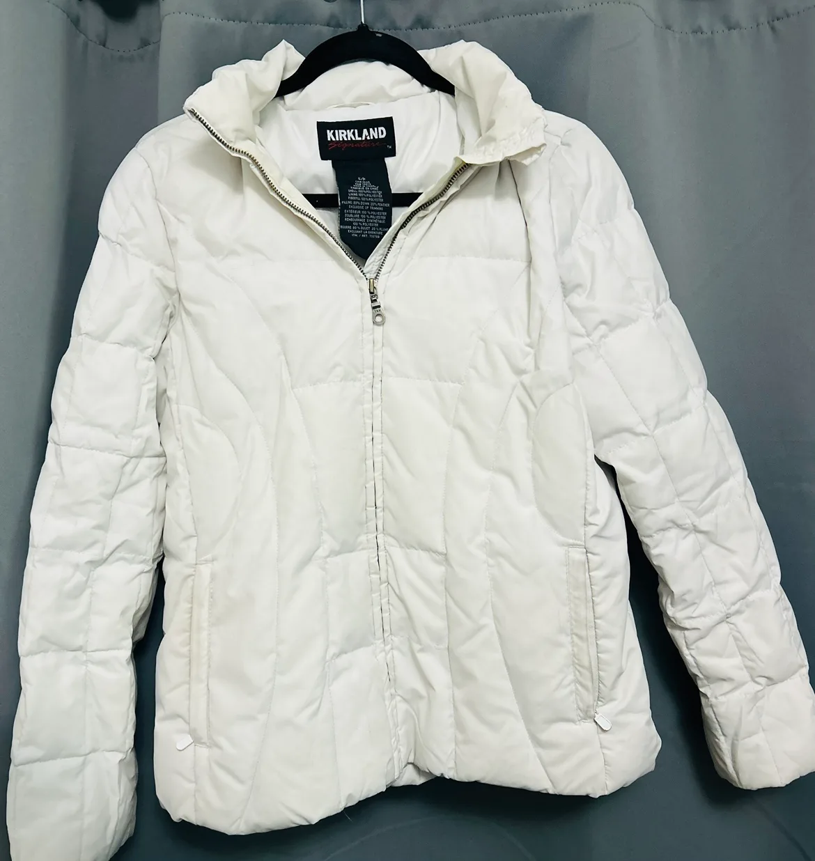Kirkland Signature White Puffer Jacket thumbnail