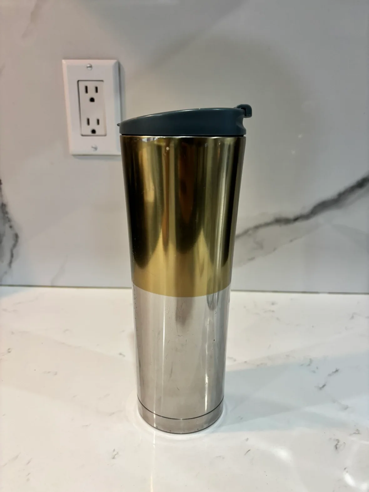 Gold and Silver Starbucks Tumbler thumbnail