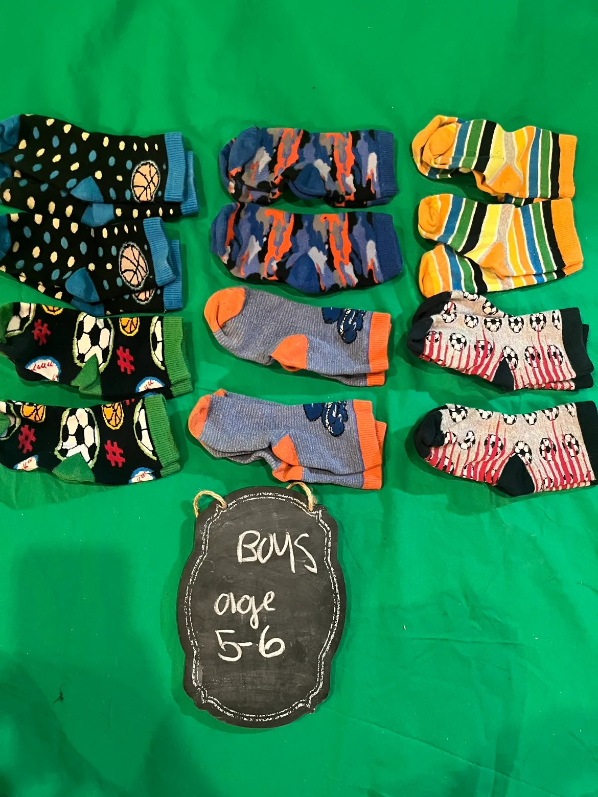 Lot of cute boys socks 12 pairs fits ages 5/6 kids image indicator(3)