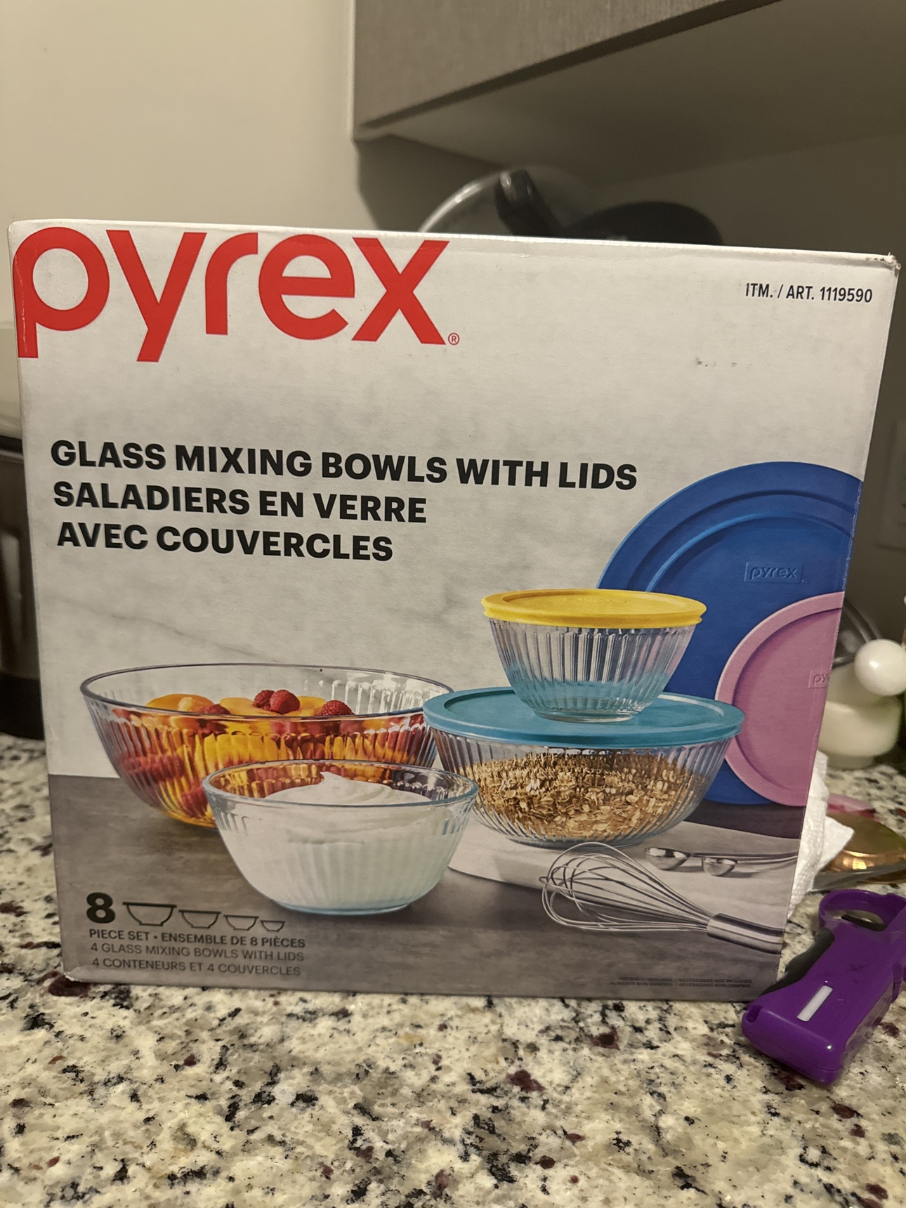 Pyrex Glass Mixing Bowls with Lids