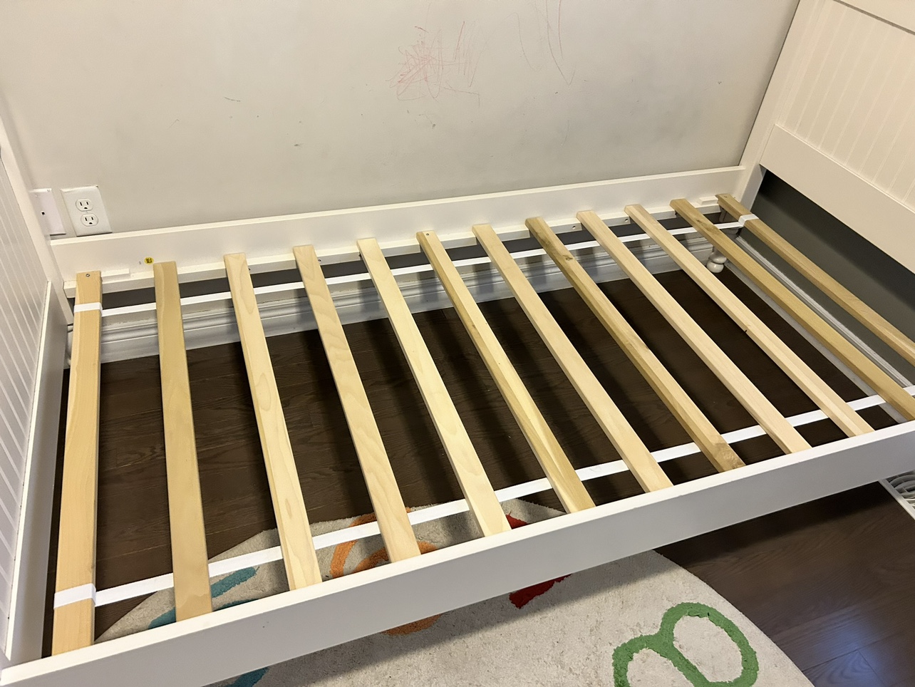 White Single Bed Frame - For Kids and Toddlers - photo 2