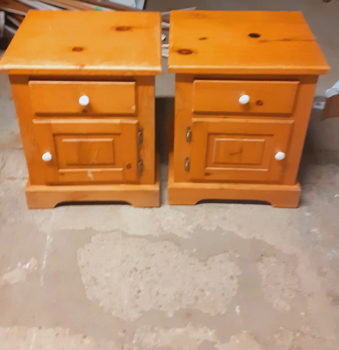 Pair of natural wood Nightstands thumbnail
