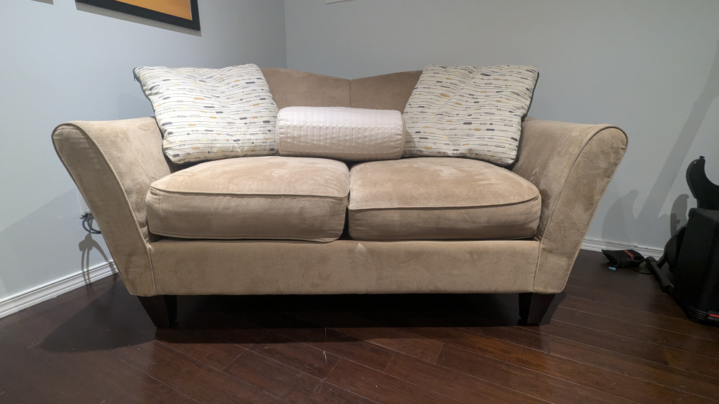 Beige 2-seater loveseat - $125 OBO
