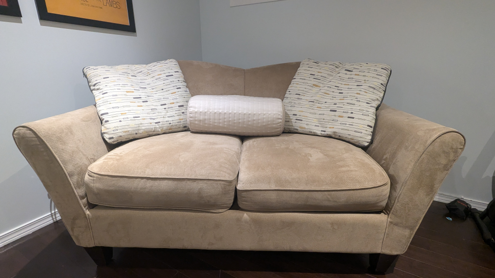 Beige 2-seater loveseat - $125 OBO - photo 3