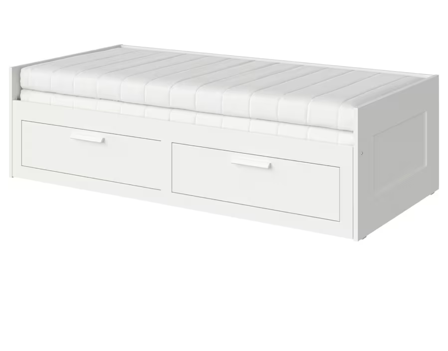 White Daybed with Mattress & Storage Drawers Twin