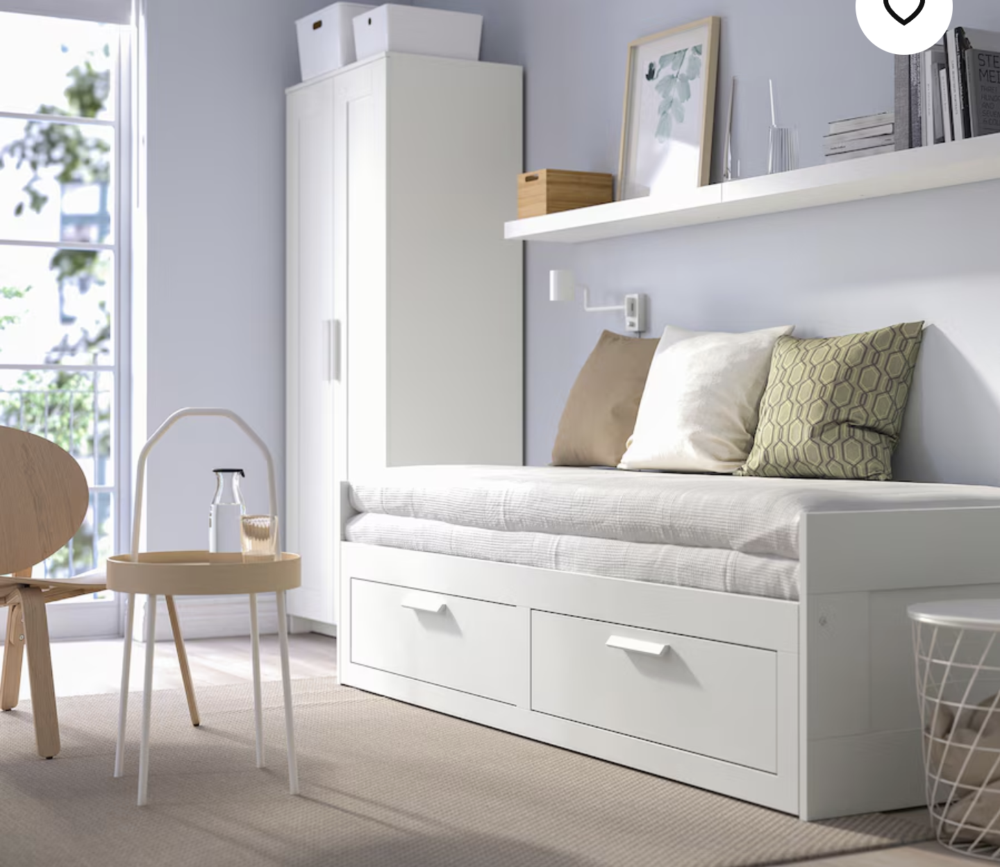 White Daybed with Mattress & Storage Drawers Twin - photo 4