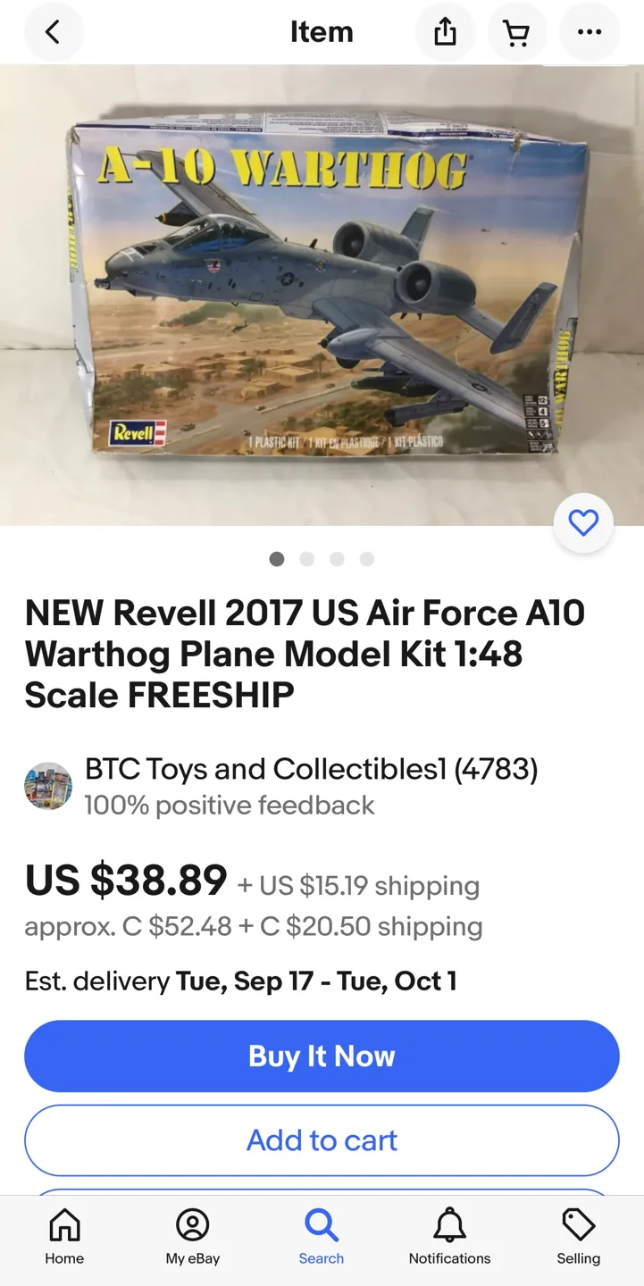 US Air Force A10 Warthog Plane Model image indicator(3)