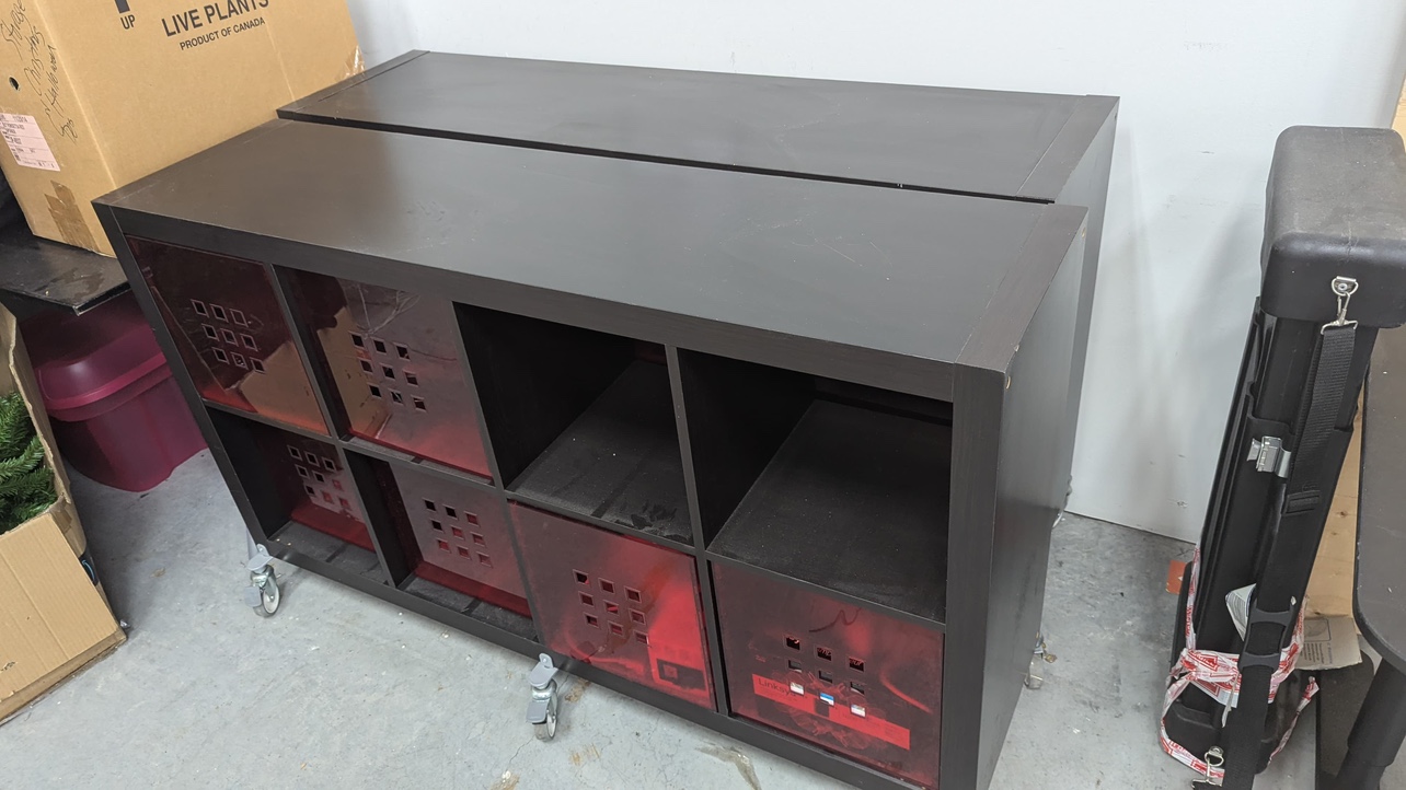 Movable Shelf with Boxes