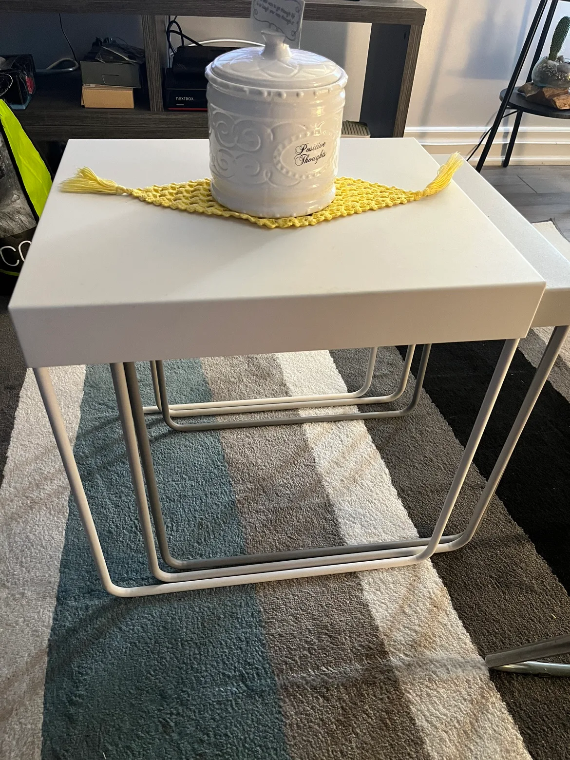 Ikea White Nesting Tables thumbnail