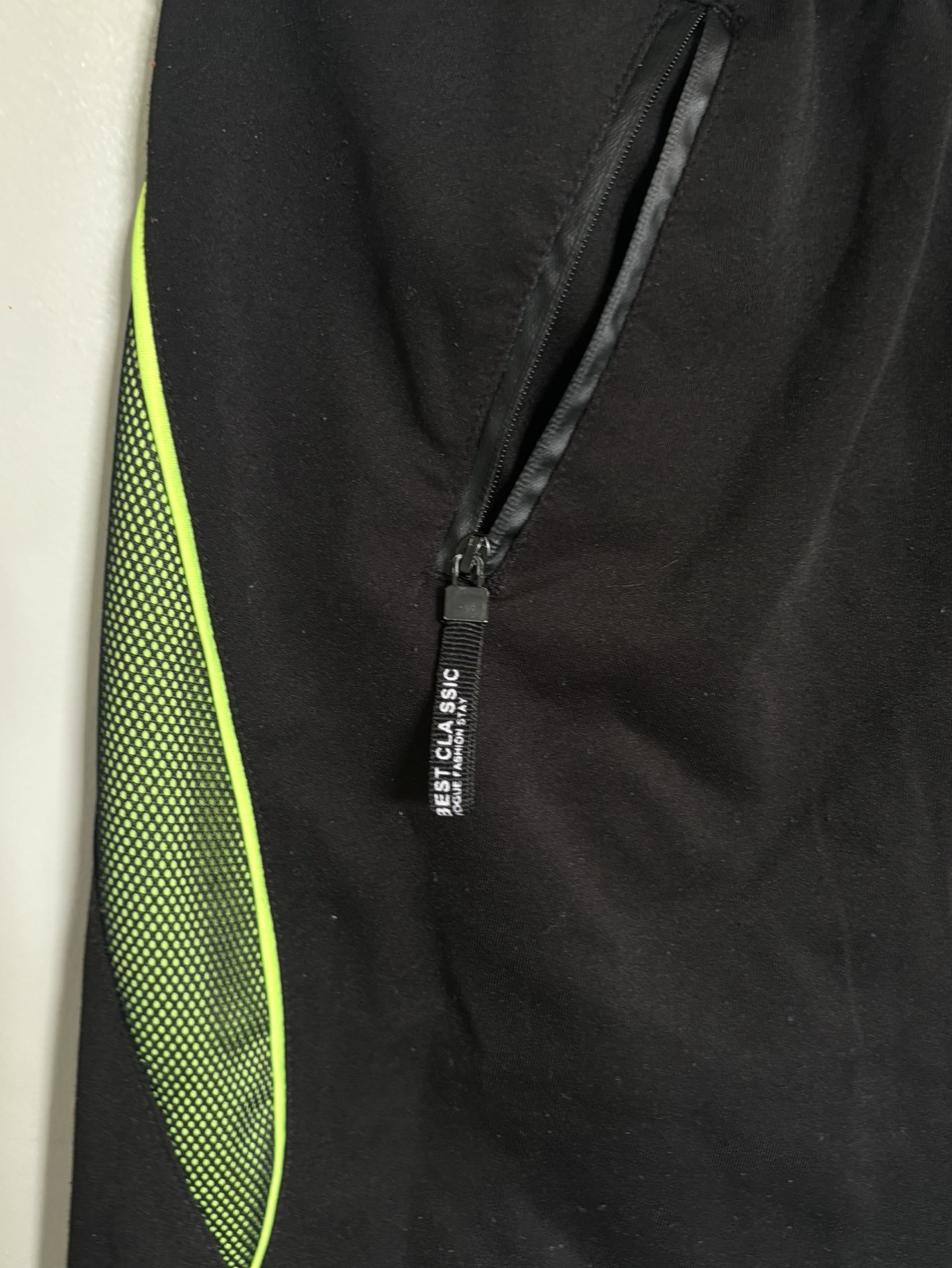 Revilo Black & Lime Green Track Pants - photo 3