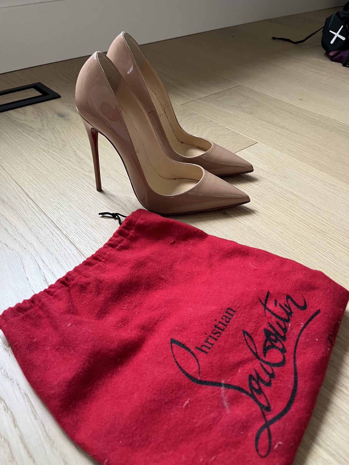 Christian Louboutin So Kate 120 Beige Heels