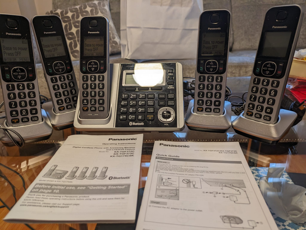 Panasonic 5 Handset Cordless Phone - Move out sale - photo 2