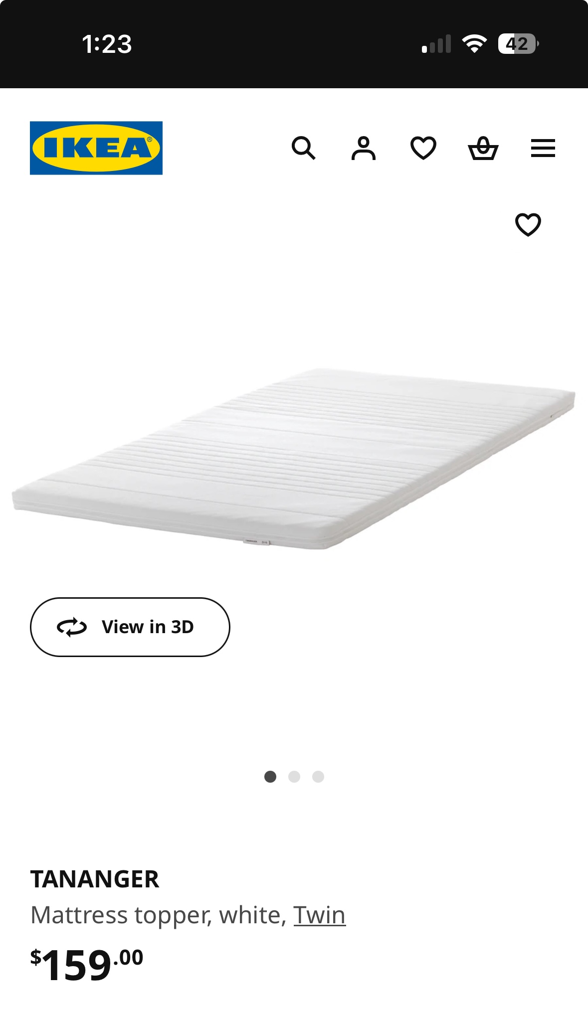 IKEA Mattress Topper Twin Size
