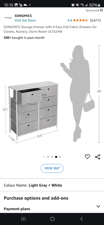 SONGMICS 8 Drawer Dresser - photo 5