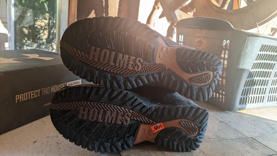 MIKE HOLMES black Safety steel toed work Boots unisex size 41 image indicator(3)