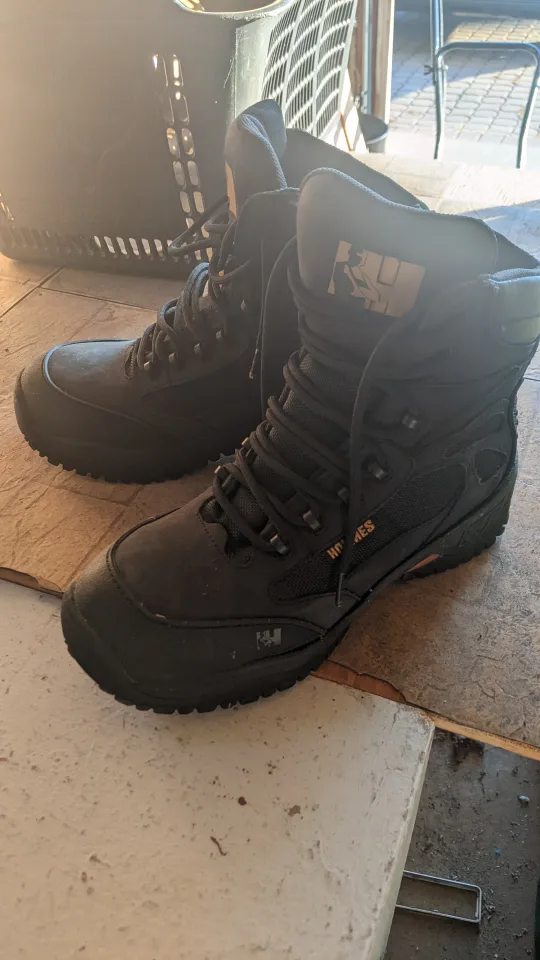 MIKE HOLMES black Safety steel toed work Boots unisex size 41 image indicator(5)