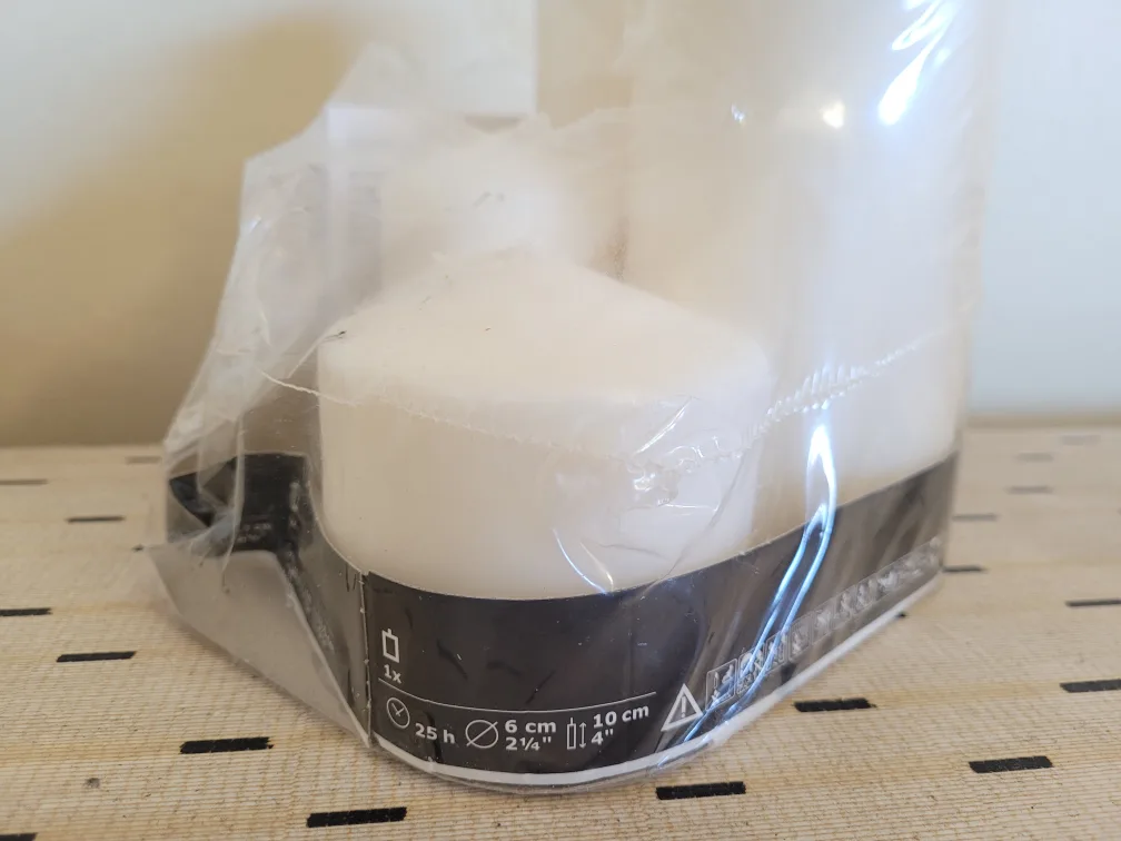 IKEA Unscented candle set of 4 🥕 image indicator(2)