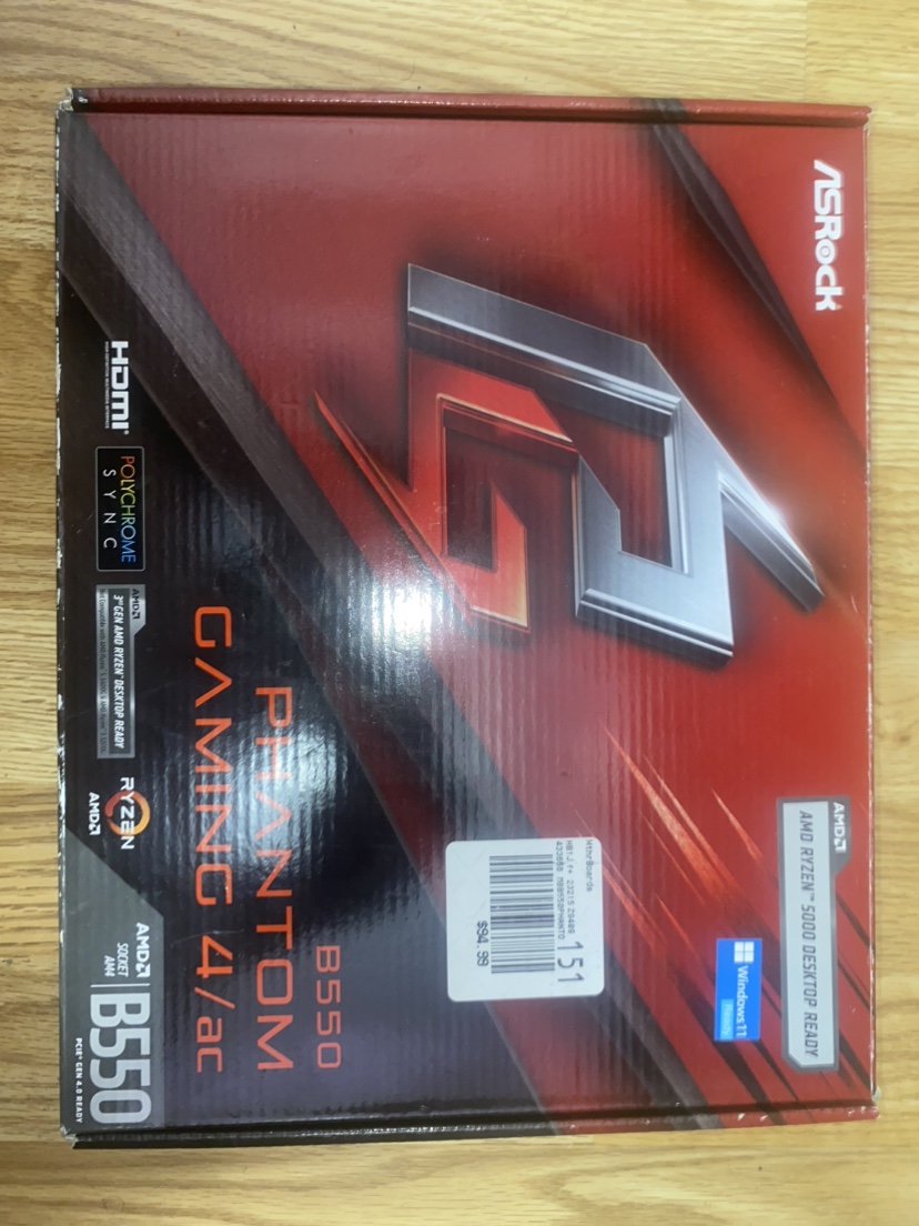 ASRock B550 Phantom Gaming 4/ac Motherboard