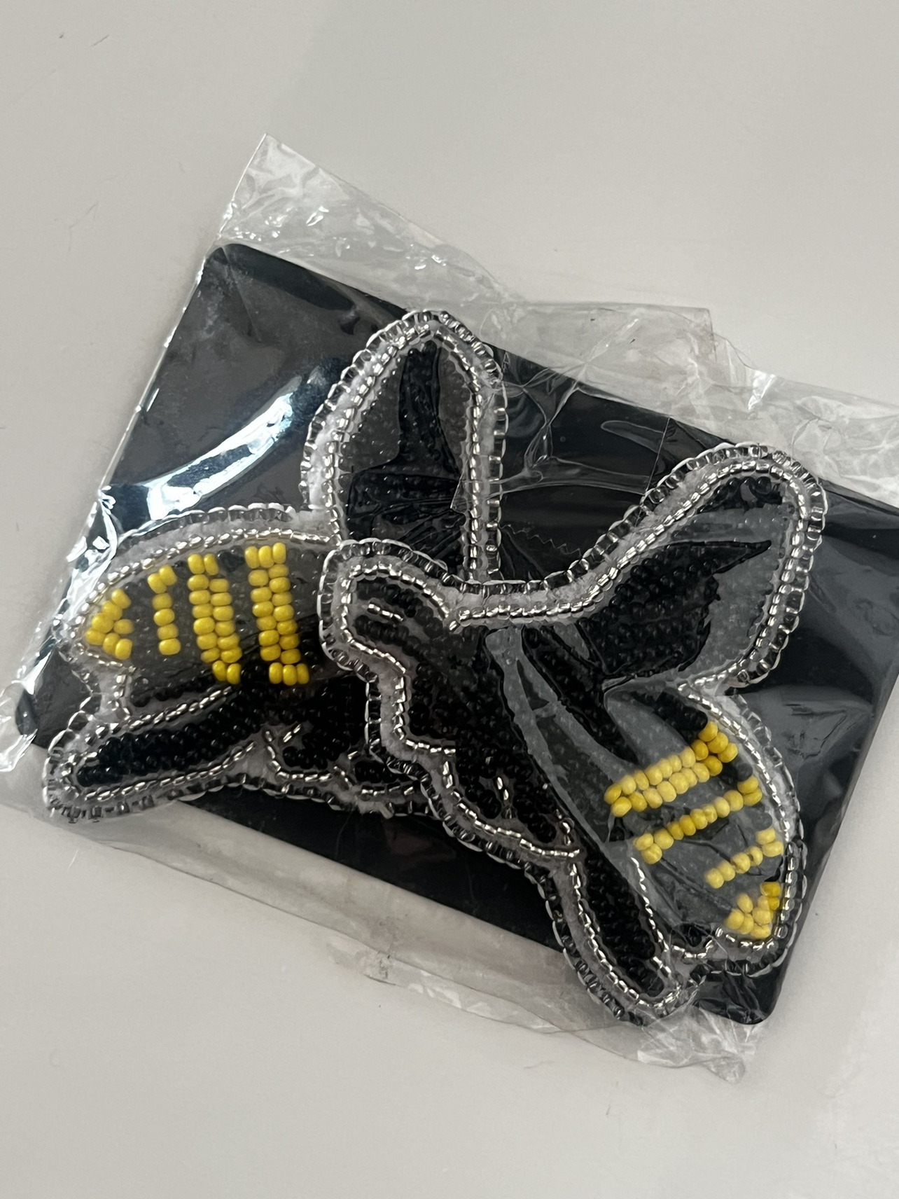 Beaded Bee earrings