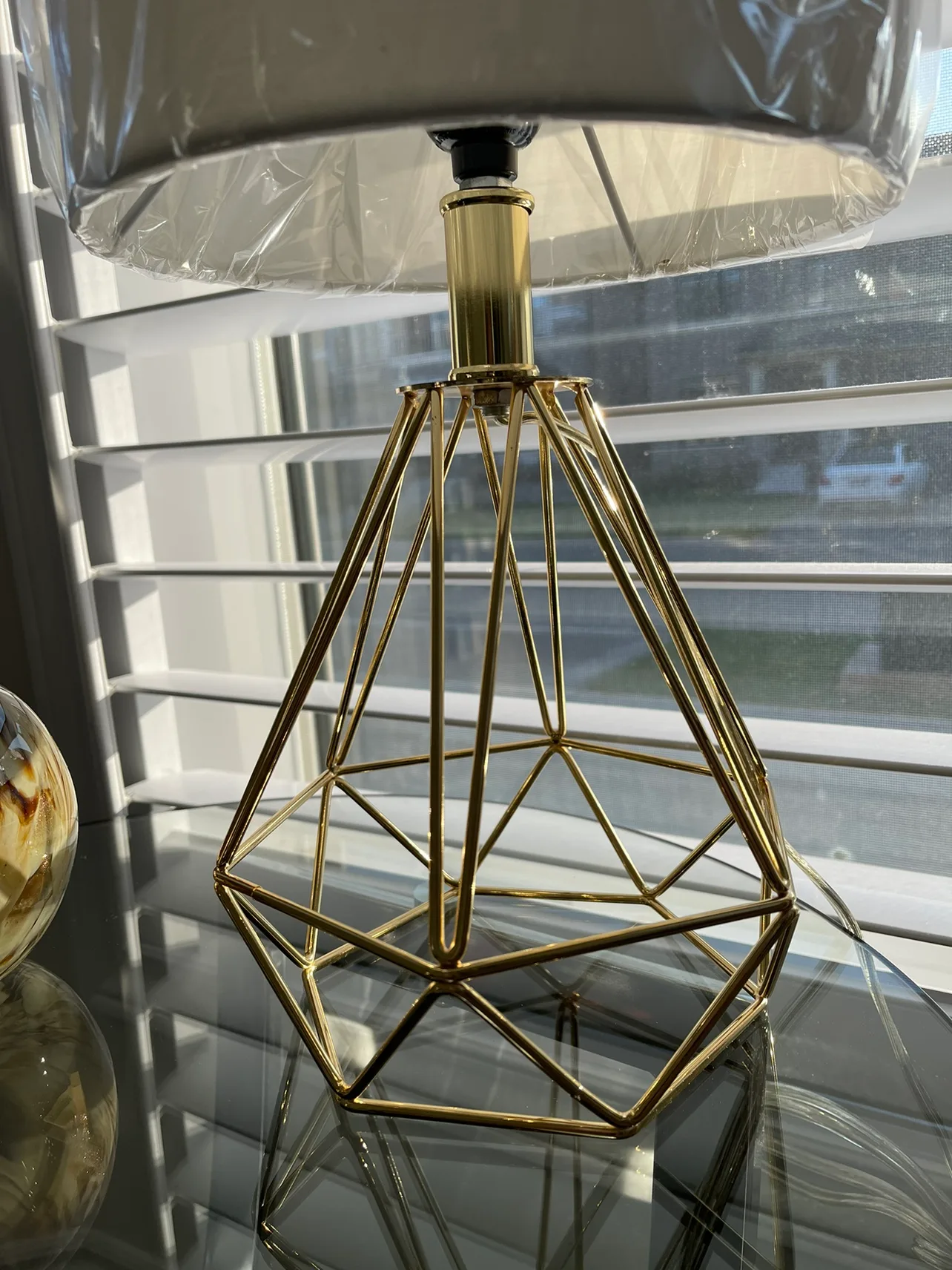 NEW - Table Lamp, Reinforced Geometric Wire Cage image indicator(10)