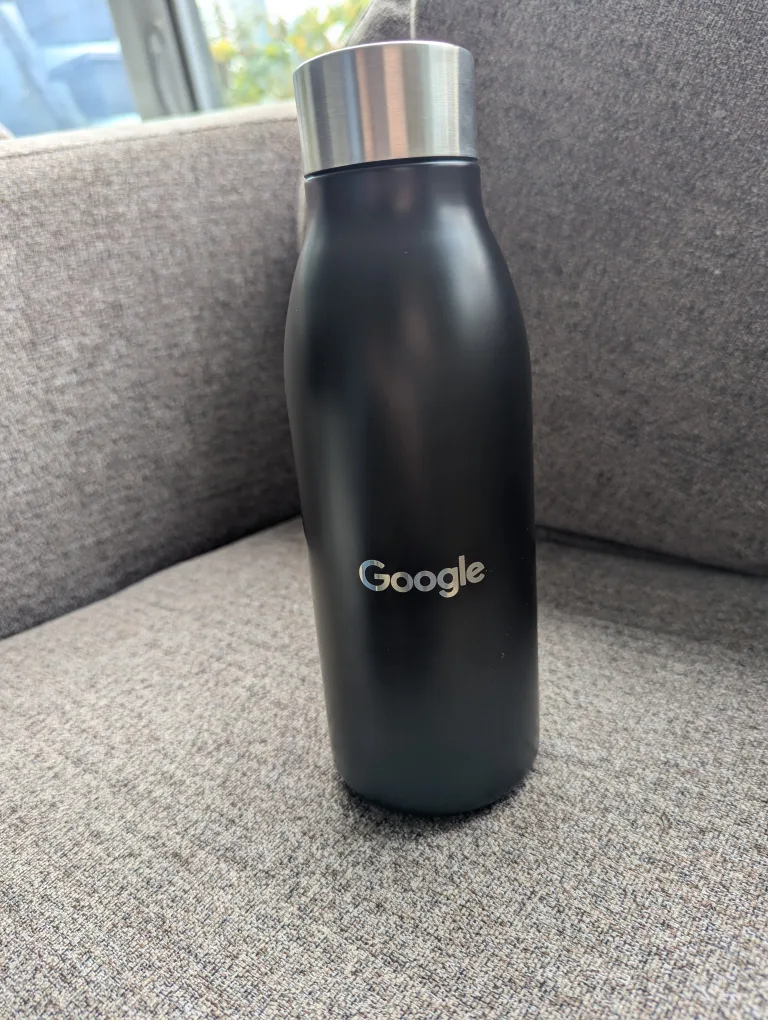 Black Metal Google Water Bottle thumbnail