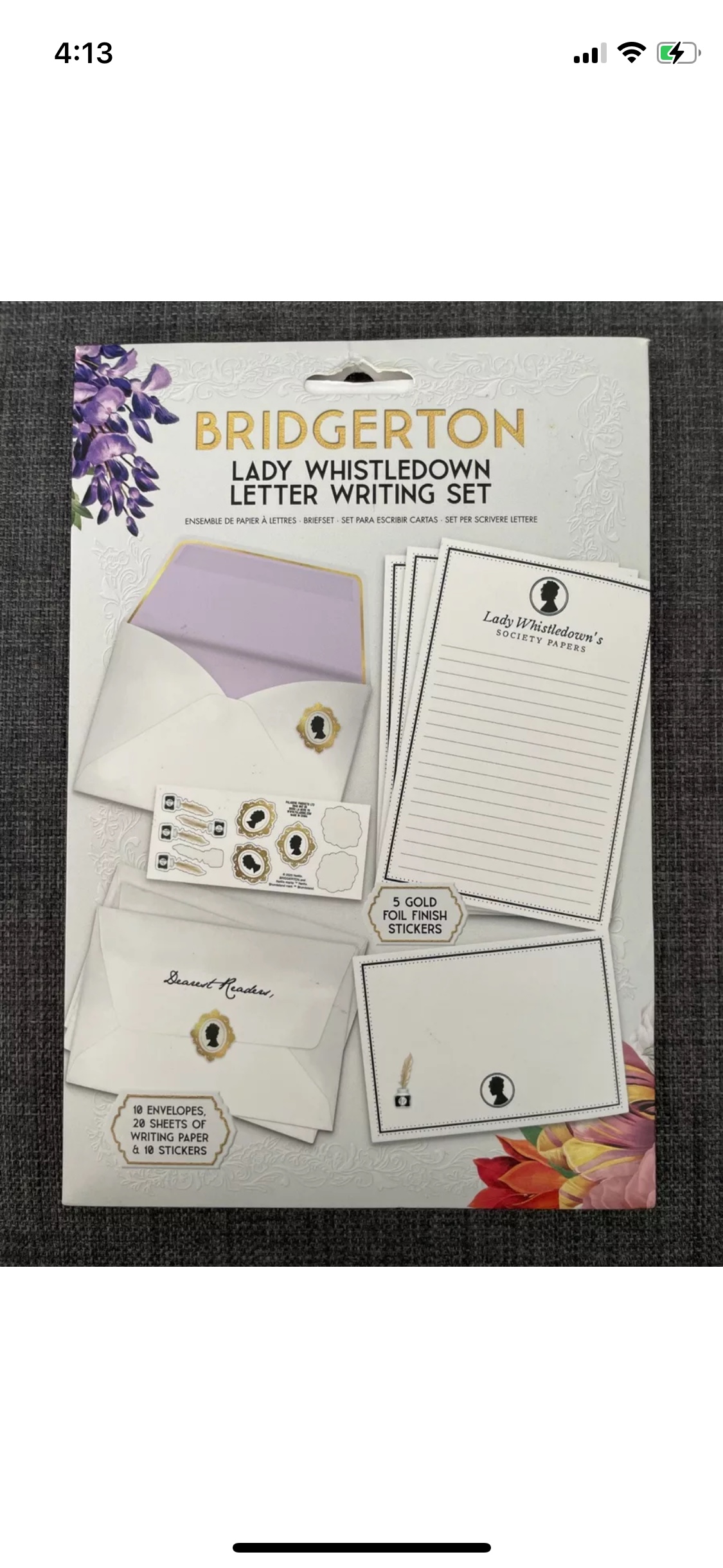 Bridgerton Lady Whistledown Letter Writing Set