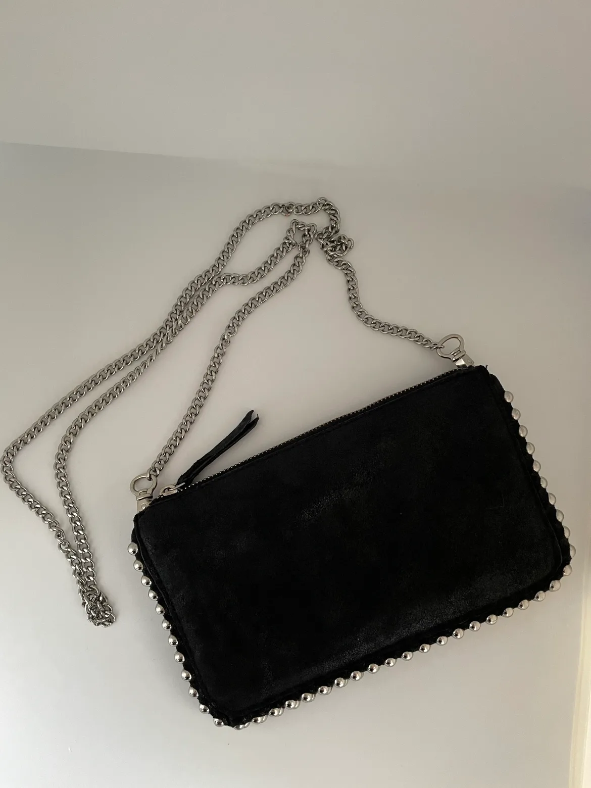 Zara Black Studded Chain Crossbody Purse thumbnail