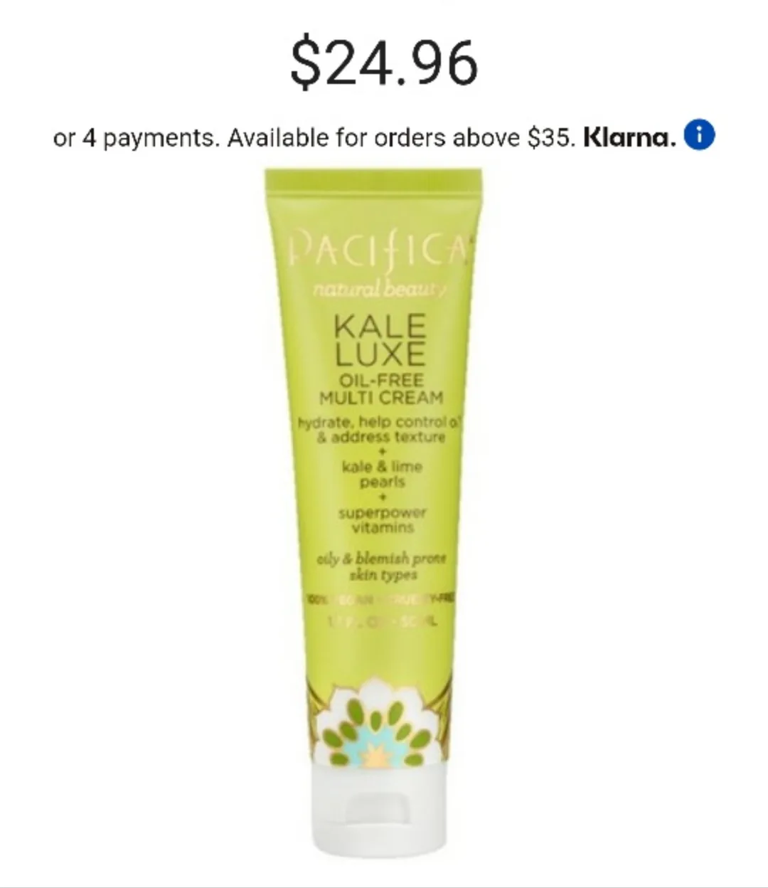 Pacifica Kale Luxe Oil-Free Multi Cream thumbnail