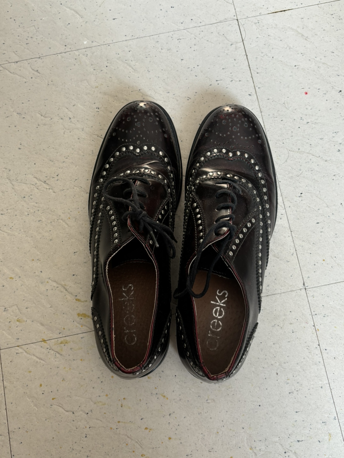 Brown Creeks Studded Oxfords Shoes - photo 2