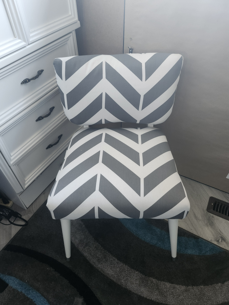 Chevron  Vintage Accent Chair