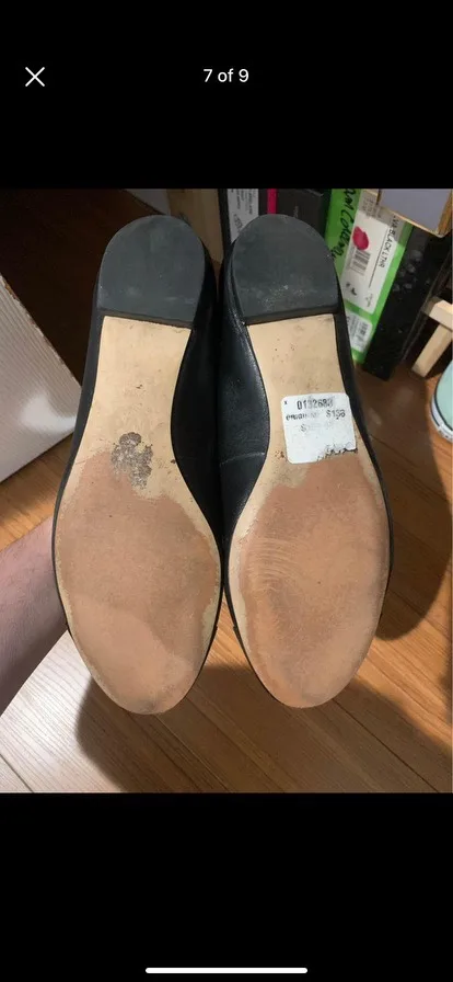 Michael Kors Tan and Black Flats image indicator(7)