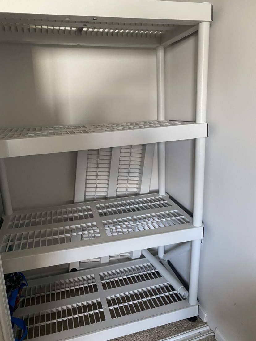 White 4-Shelf Storage Unit