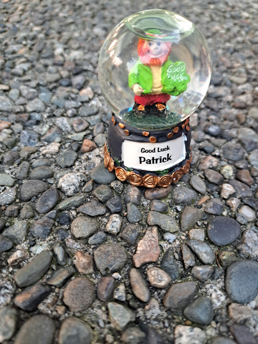 Good Luck Patrick Snow Globe