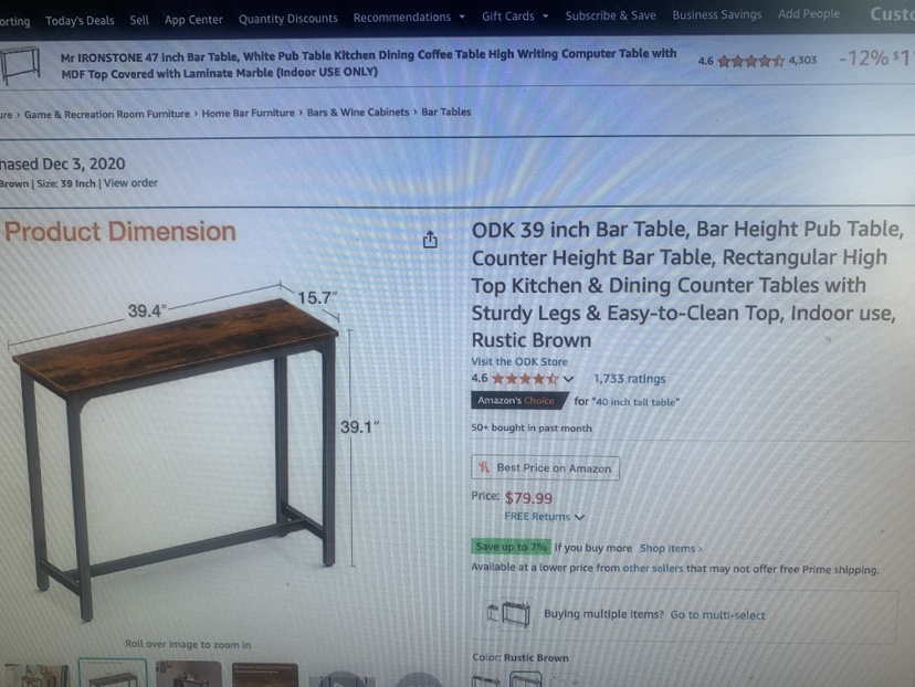 Black and Brown Console Table - photo 5