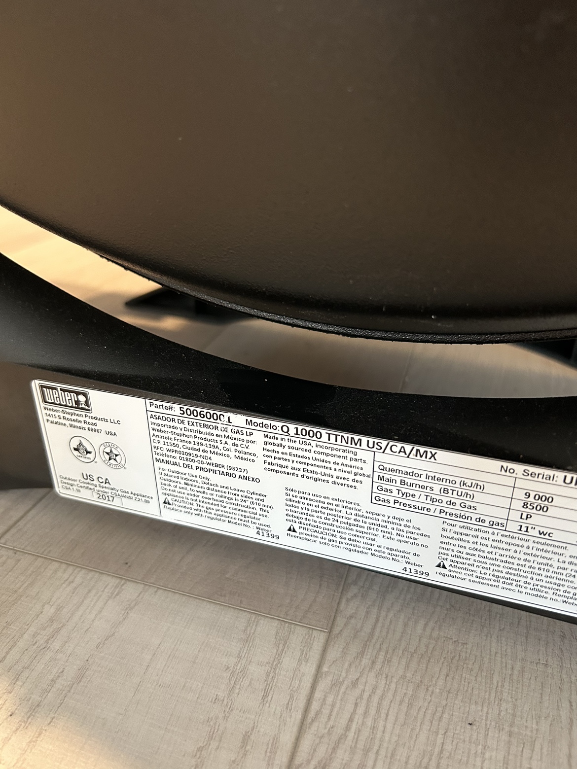 Weber Q 1000 portable grill - photo 3
