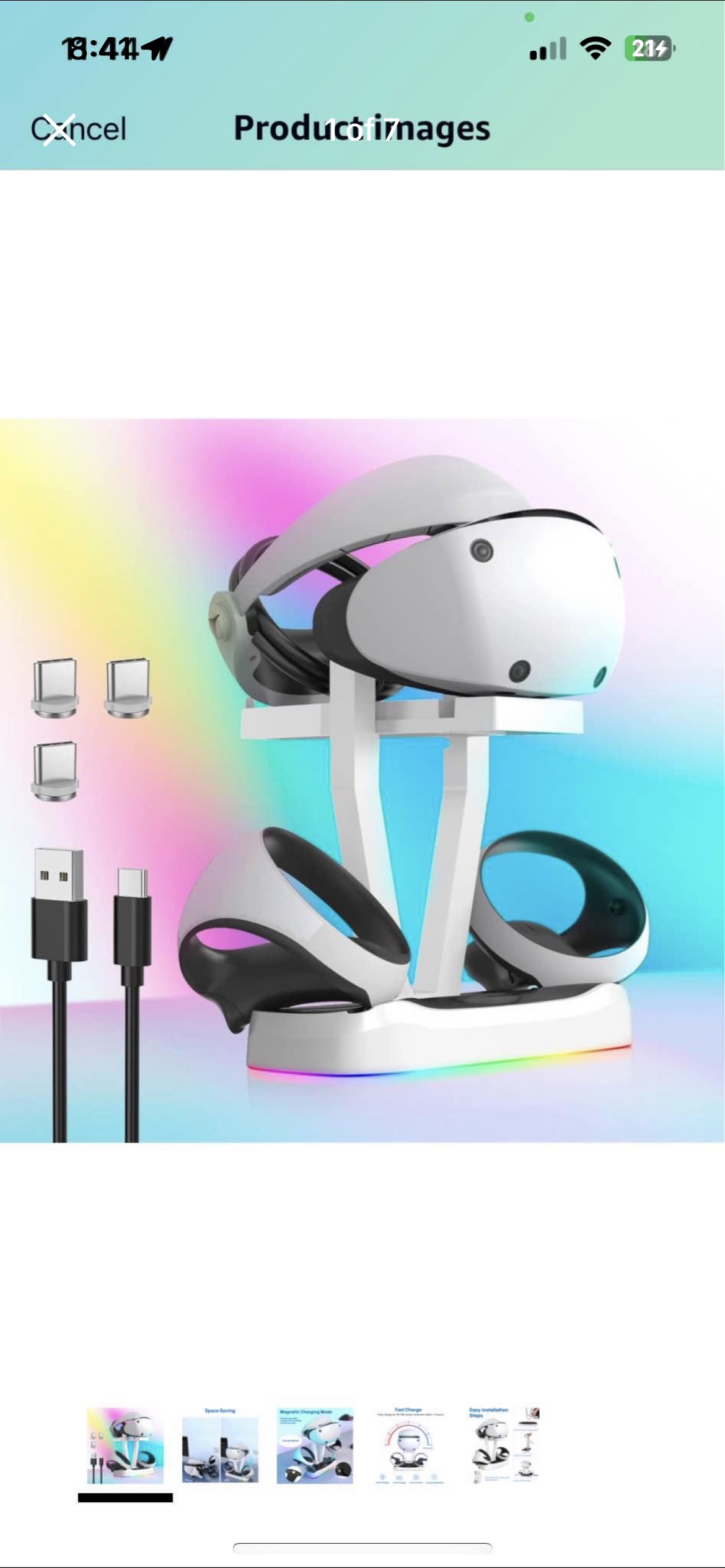 VR Headset and Controller Charging Stand
