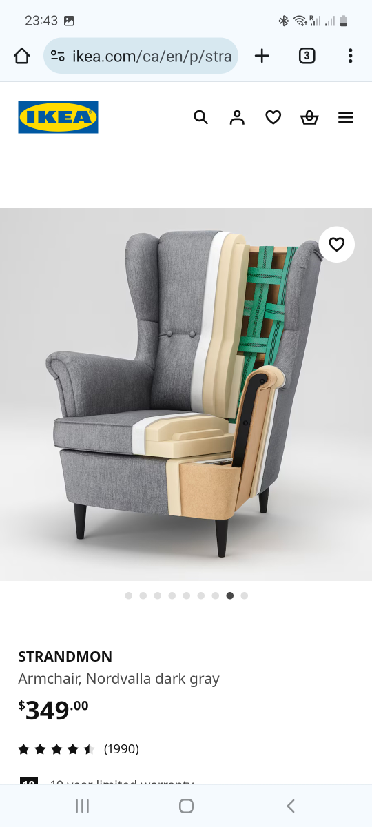 Ikea STRANDMON Armchair - photo 4