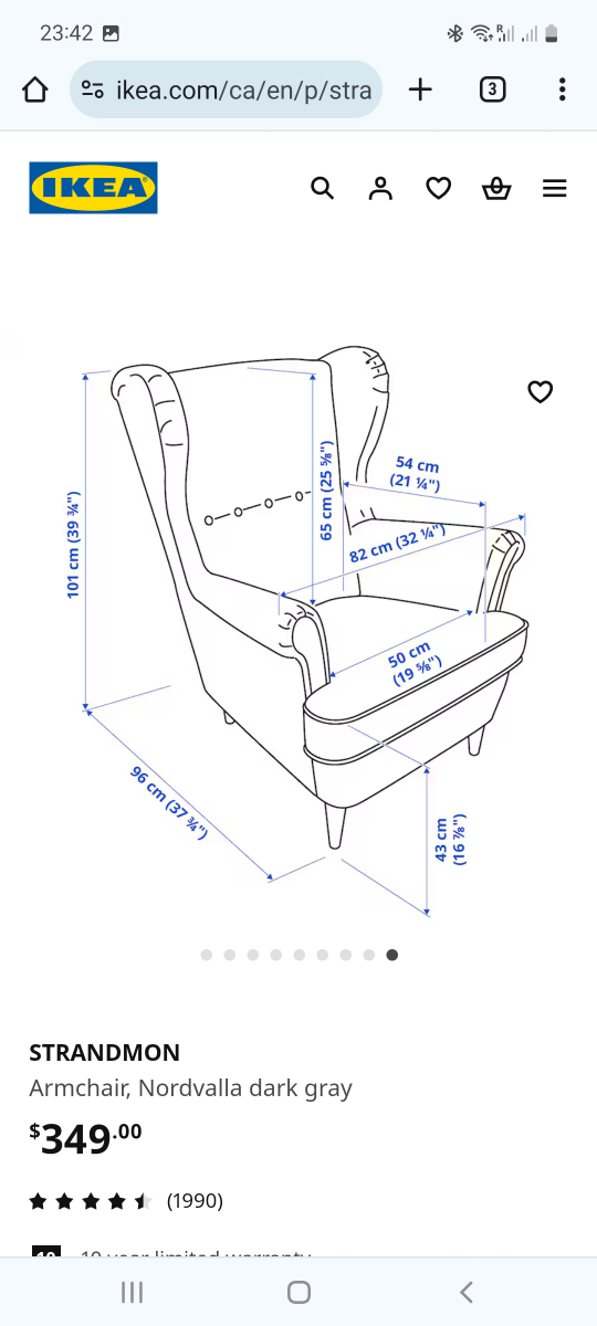 Ikea STRANDMON Armchair - photo 5