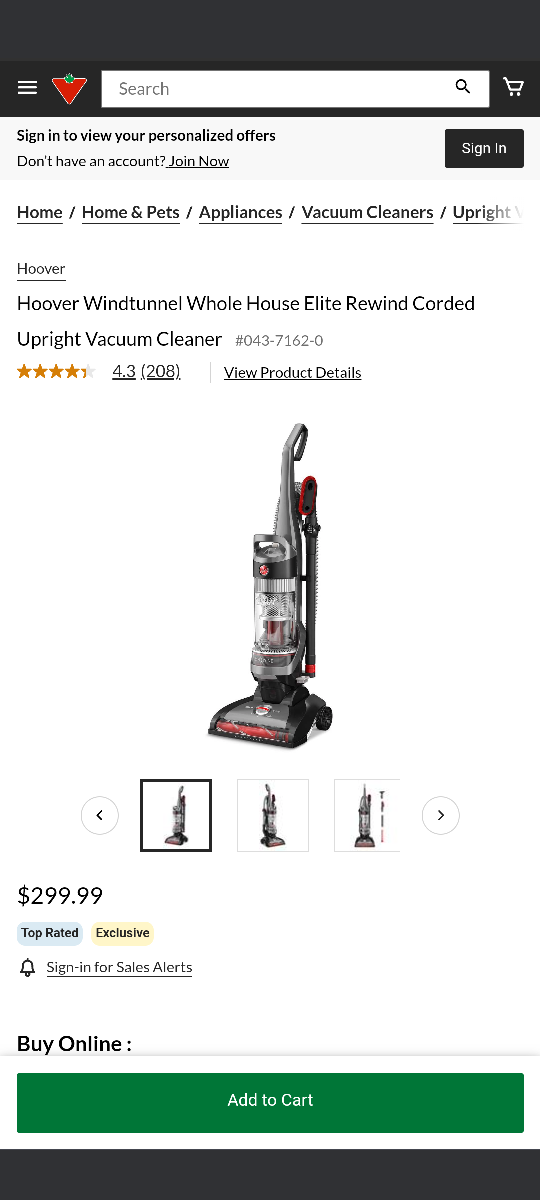 Hoover Vacuum Cleaner