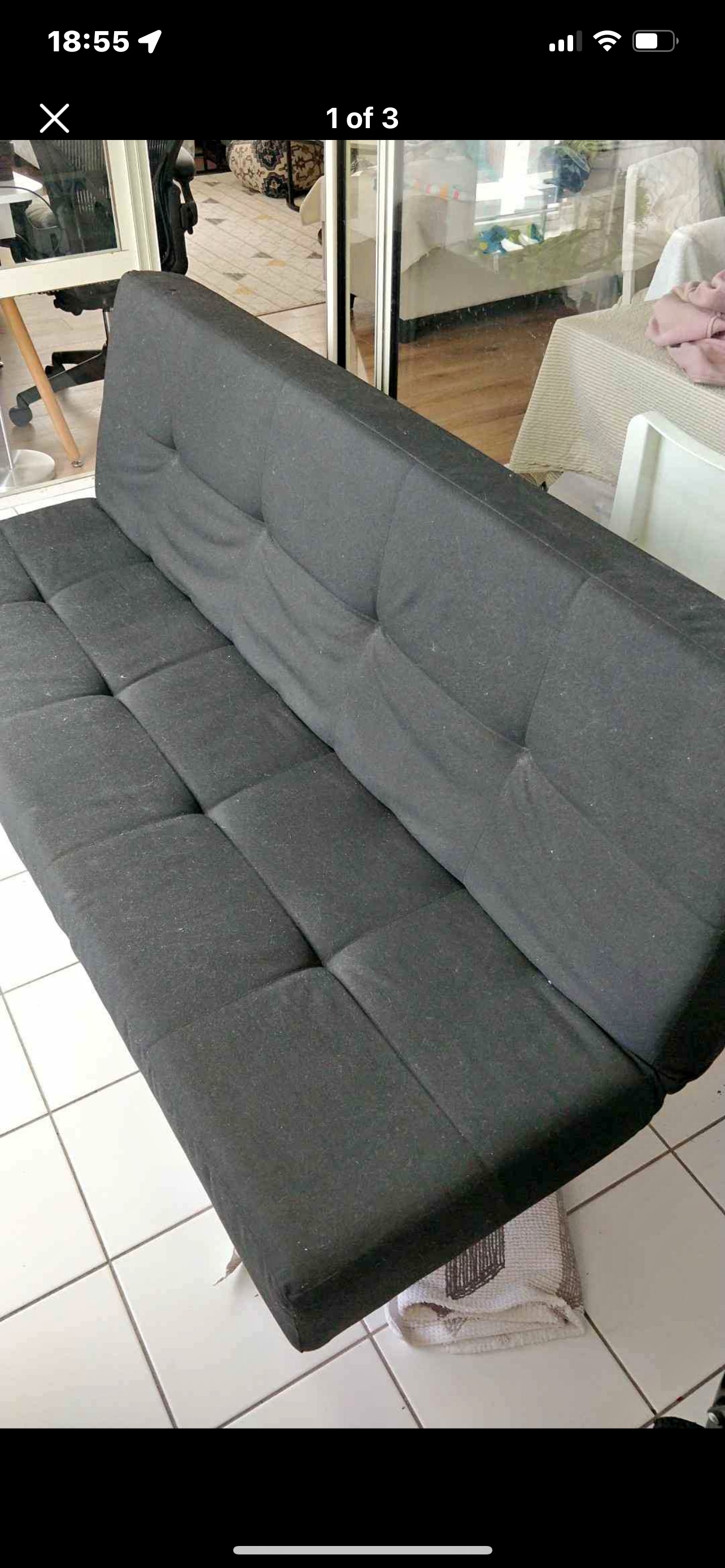 Black Futon Sofa Bed NEED GONE TODAY!! - photo 2