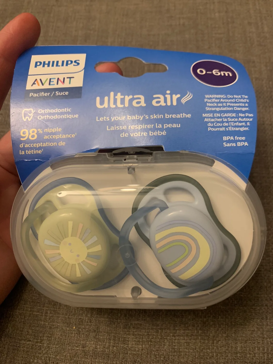 Philips Avent Ultra Air Pacifier 0-6 Months thumbnail