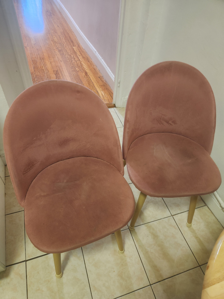 Pink Velvet Dining Chairs