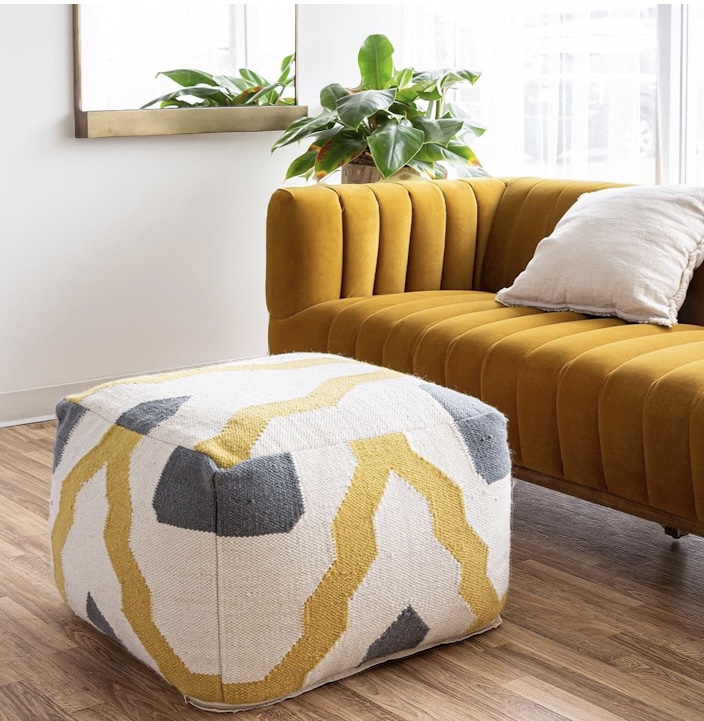 Style In Form Barcelona Pouf - Mustard Multi