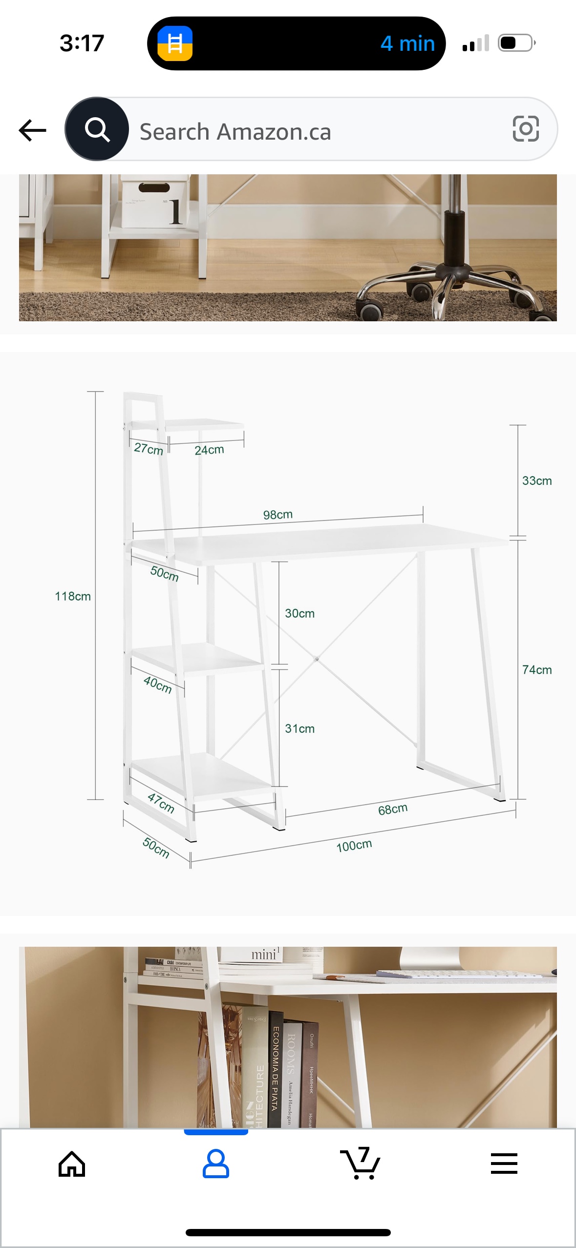 White Desk with Shelf - photo 5